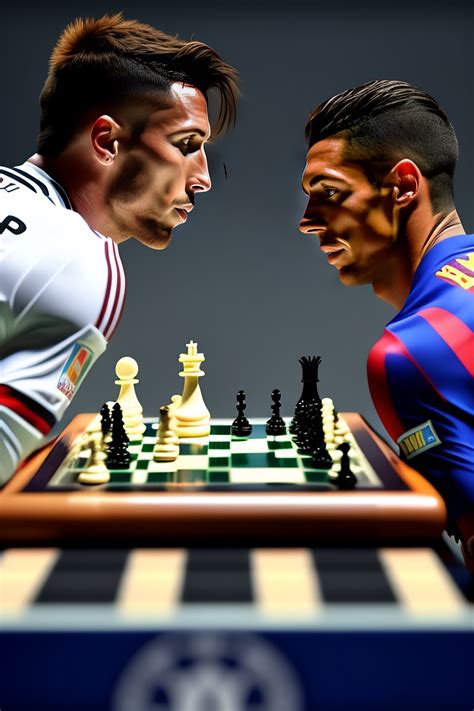 ronaldo messi chess picture